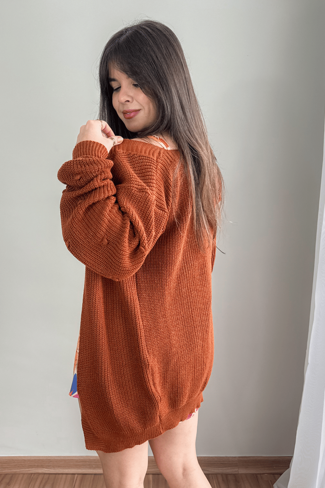 Cardigan em tricô caramelo Cardigan em tricô caramelo