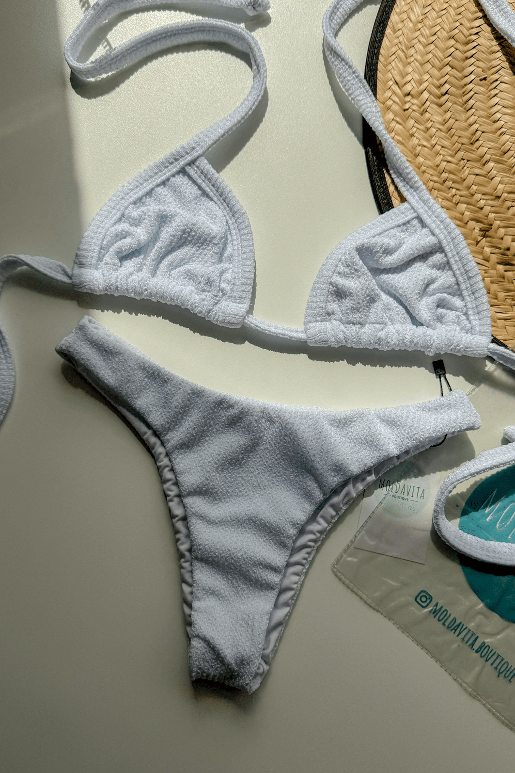 Biquíni Asa Delta Cortininha Atoalhado Branco Biquíni Asa Delta Cortininha Atoalhado Branco