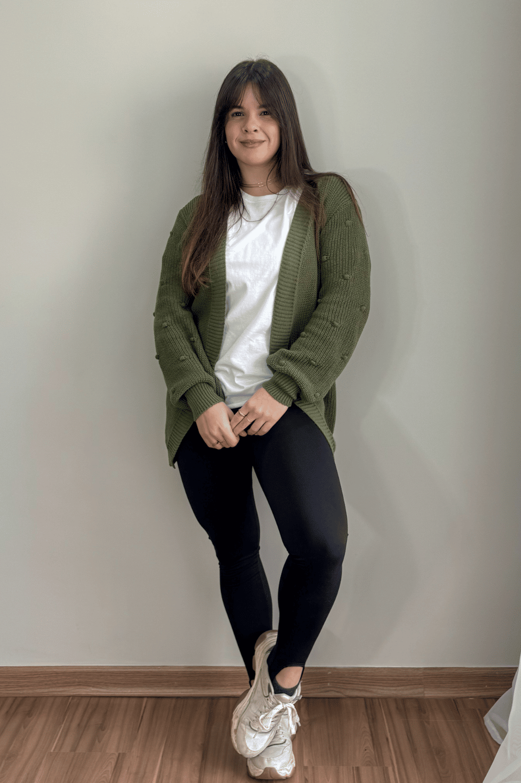 Cardigan em tricô verde Cardigan em tricô verde