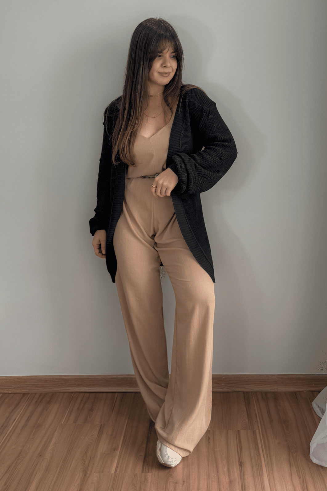Cardigan em tricô preto Cardigan em tricô preto