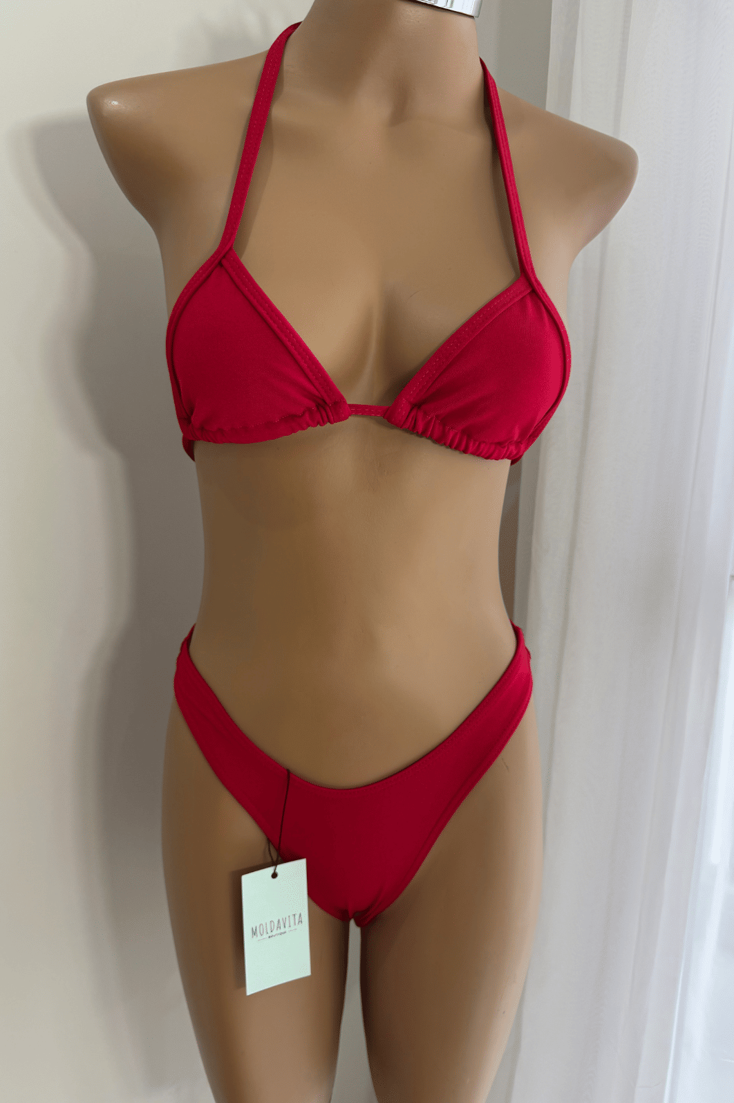 Biquíni Asa Delta Cortininha Vermelho Biquíni Asa Delta Cortininha Vermelho