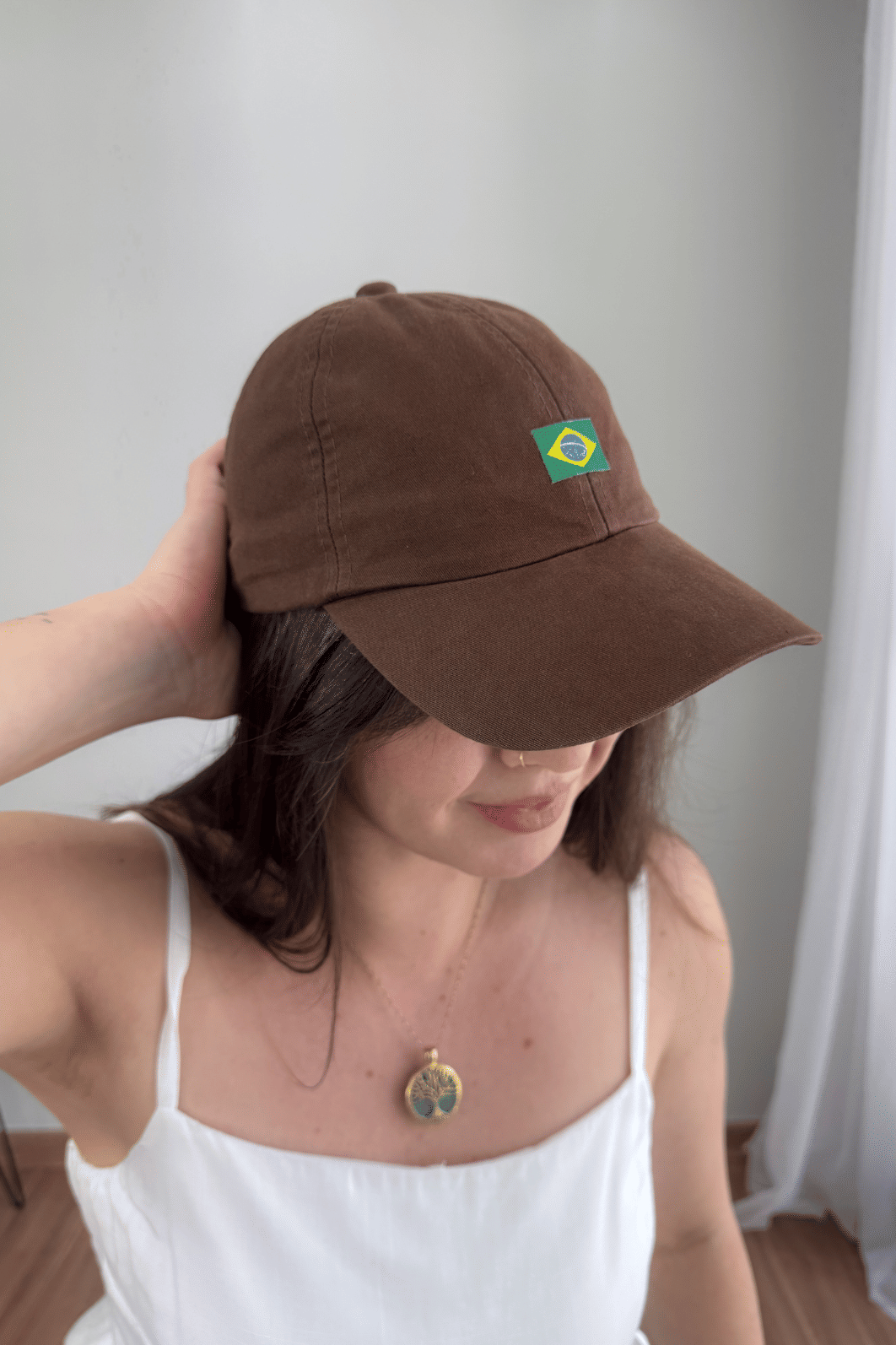 Boné Brasil marrom Boné Brasil marrom