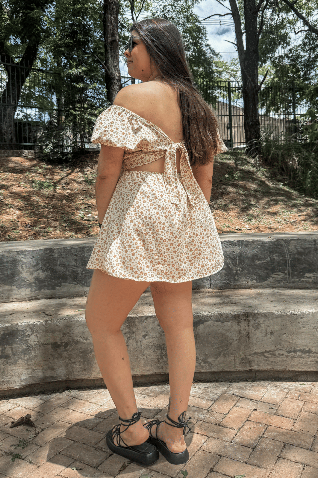 Macaquinho dress estampa off floral Macaquinho dress estampa off floral