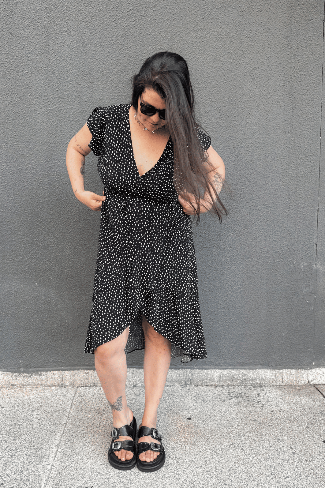Vestido envelope poá Vestido envelope poá