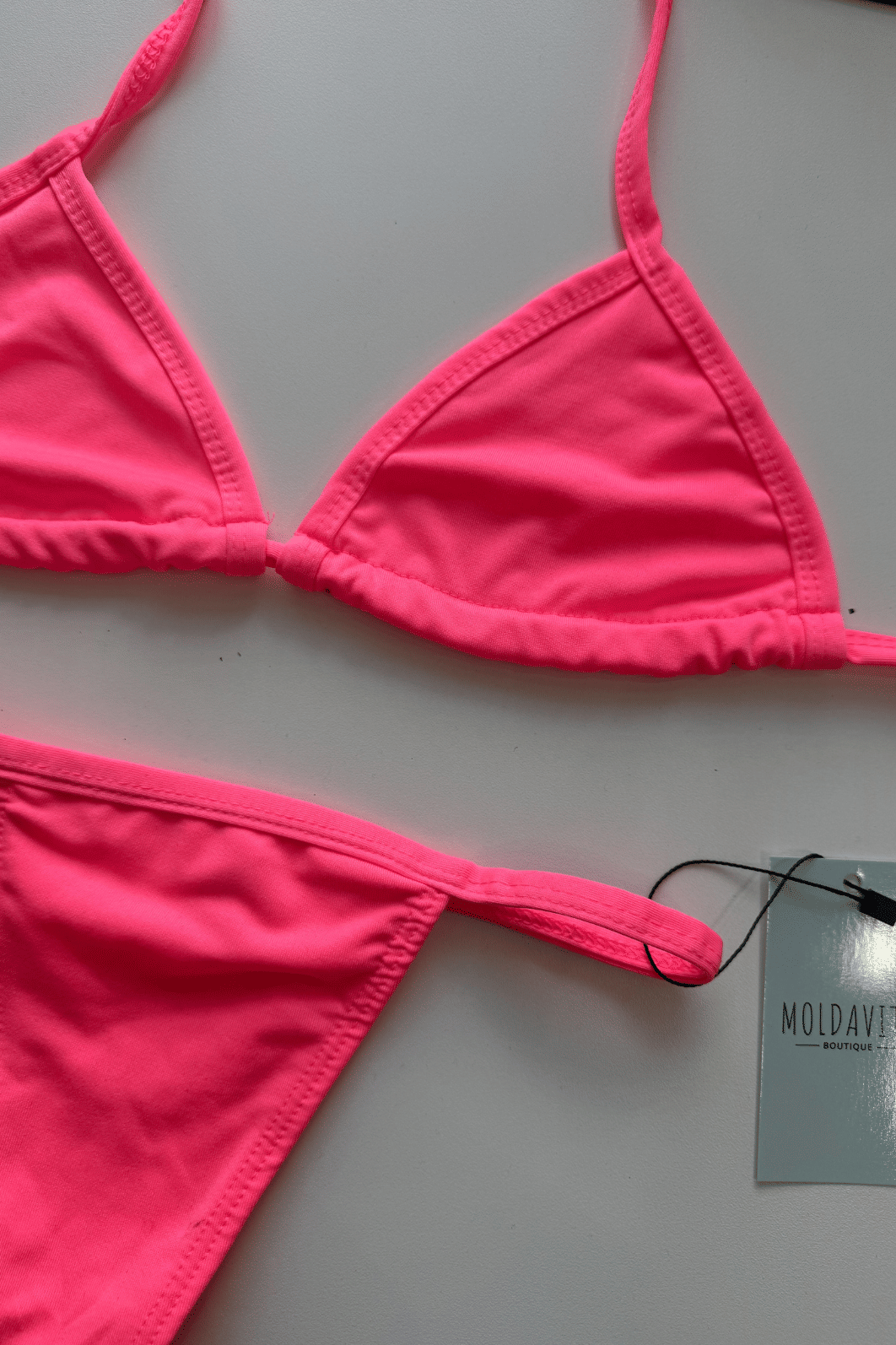 Biquíni Fita Cortininha Rosa Neon Biquíni Fita Cortininha Rosa Neon
