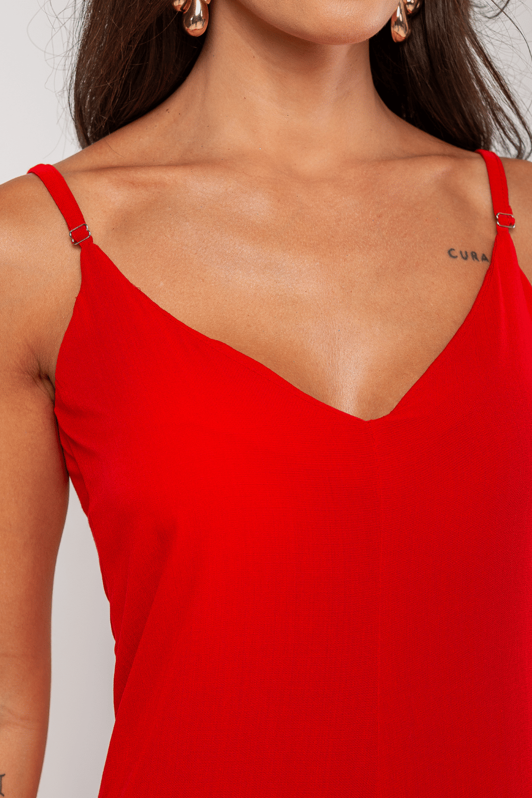 Macacão Jully Vermelho - Alongado Macacão Jully Vermelho - Alongado