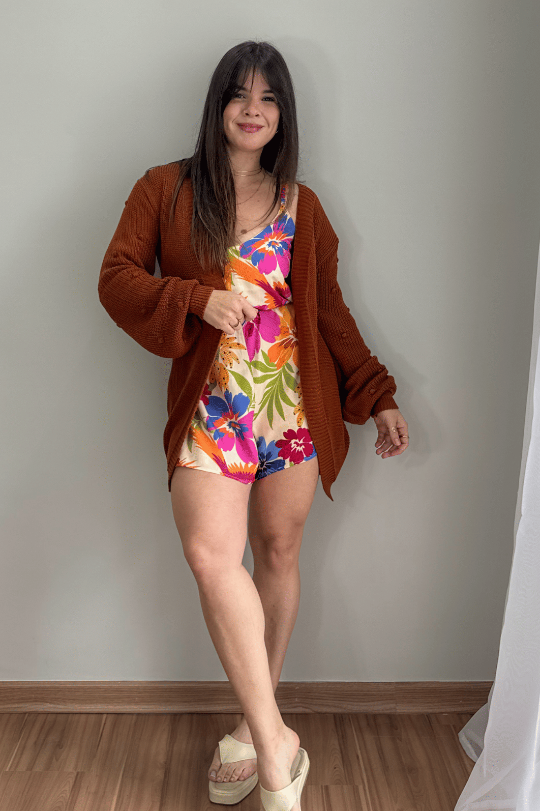 Cardigan em tricô caramelo Cardigan em tricô caramelo