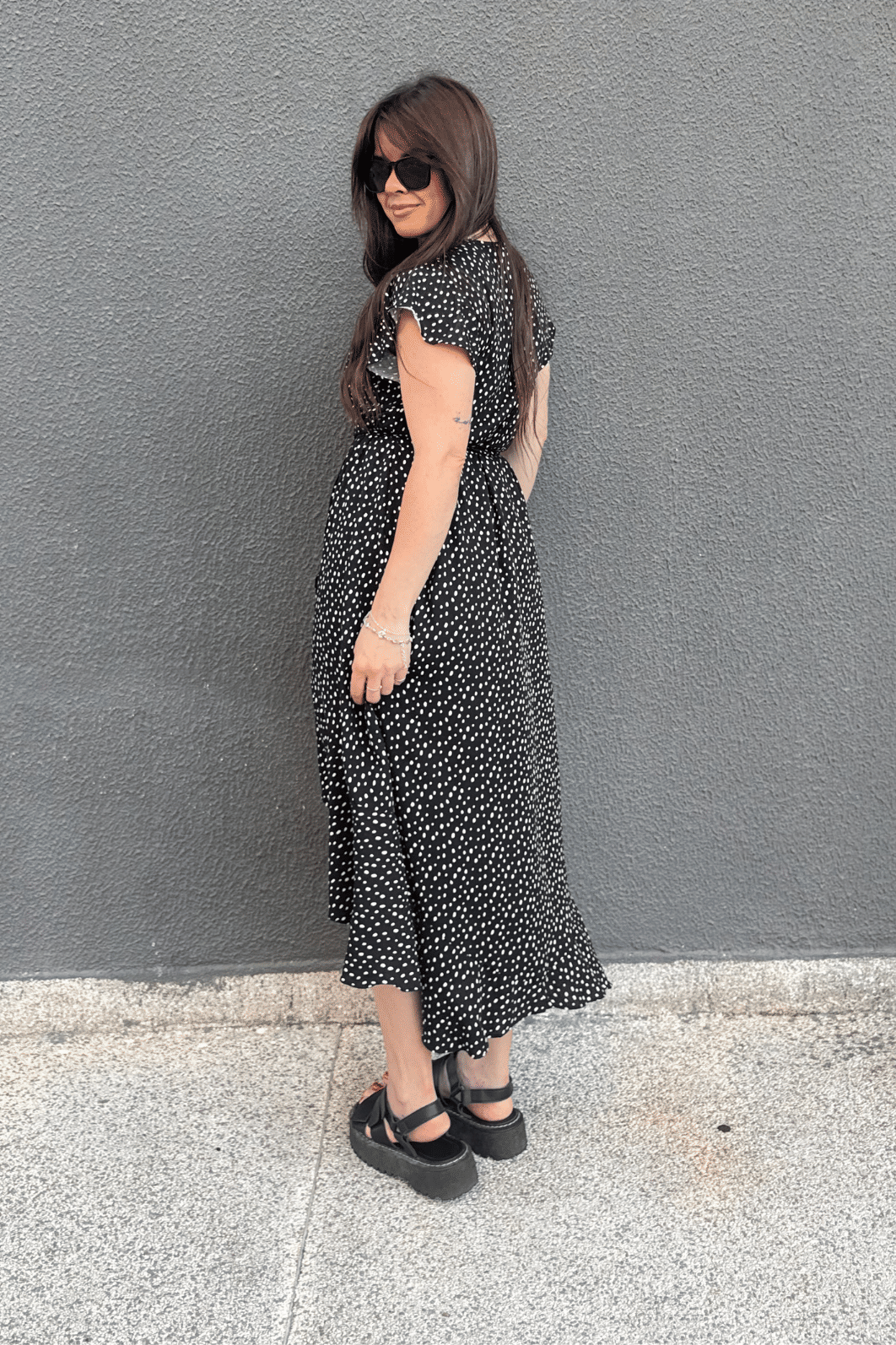 Vestido envelope poá Vestido envelope poá