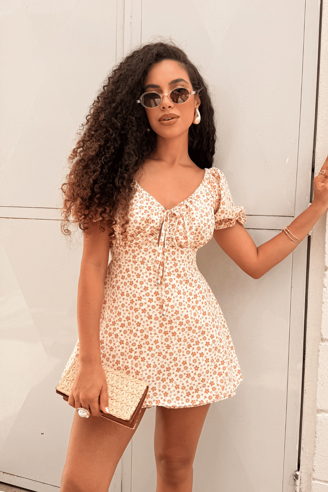 Macaquinho dress estampa off floral Macaquinho dress estampa off floral