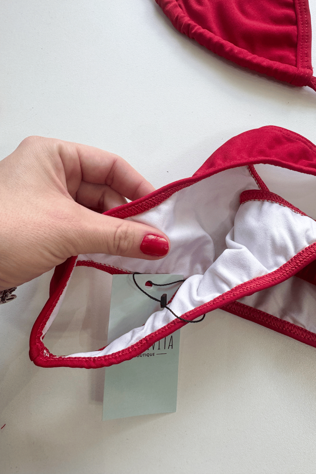 Biquíni Asa Delta Cortininha Vermelho Biquíni Asa Delta Cortininha Vermelho