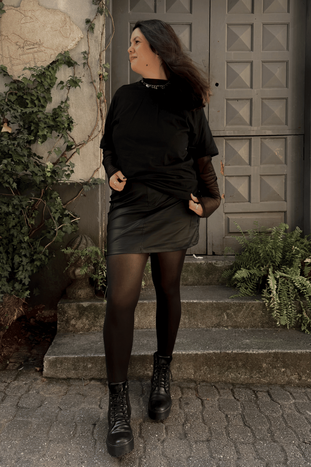 Camiseta oversized preta Camiseta oversized preta
