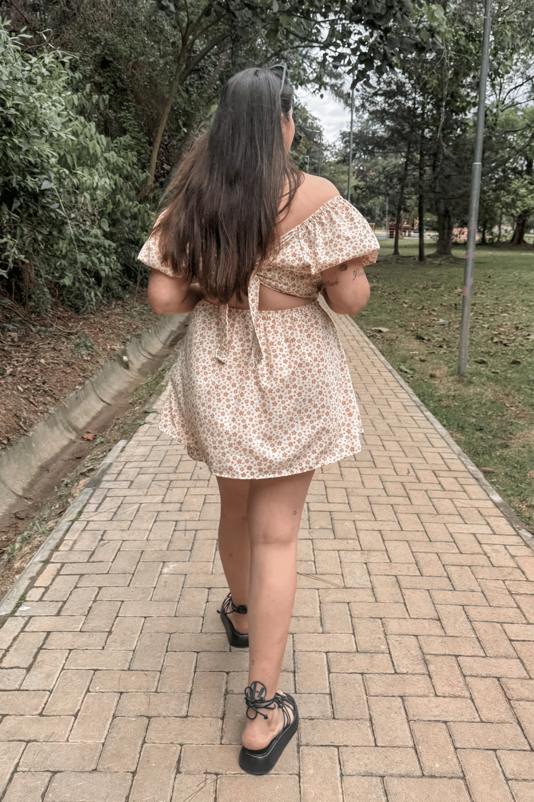 Macaquinho dress estampa off floral Macaquinho dress estampa off floral