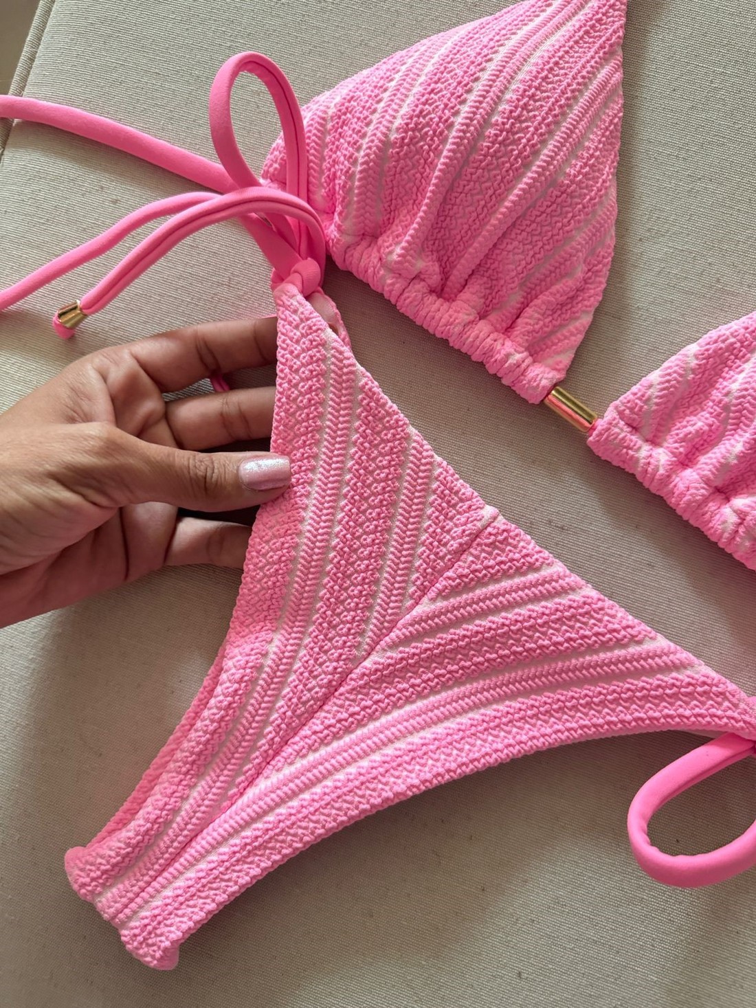 Cortininha com calcinha fio duplo lacinho Cortininha com calcinha fio duplo lacinho