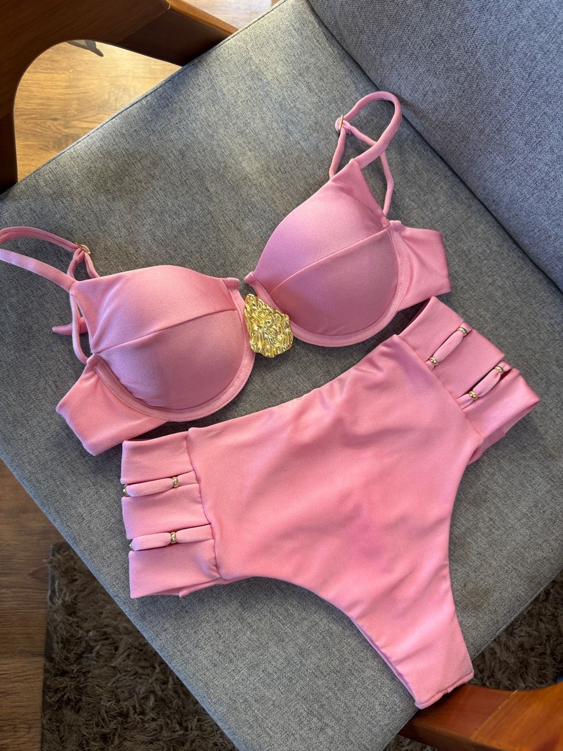 Aro Retrô-Orgânico com Hot Pants Luz Rosa - Ballerine