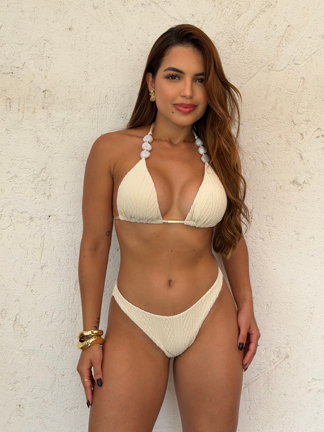 Cortininha Mariah com Asa Delta - Off White