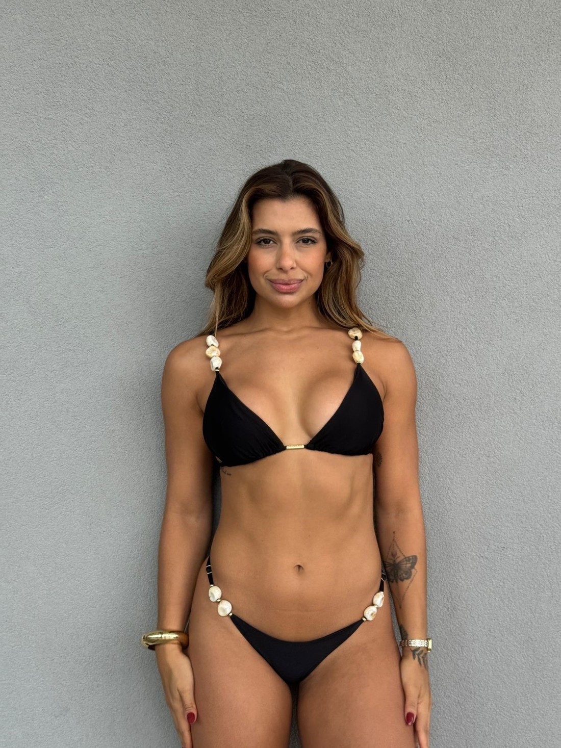 Conjunto Mariah com Pedras Naturais - Preto Conjunto Mariah com Pedras Naturais - Preto