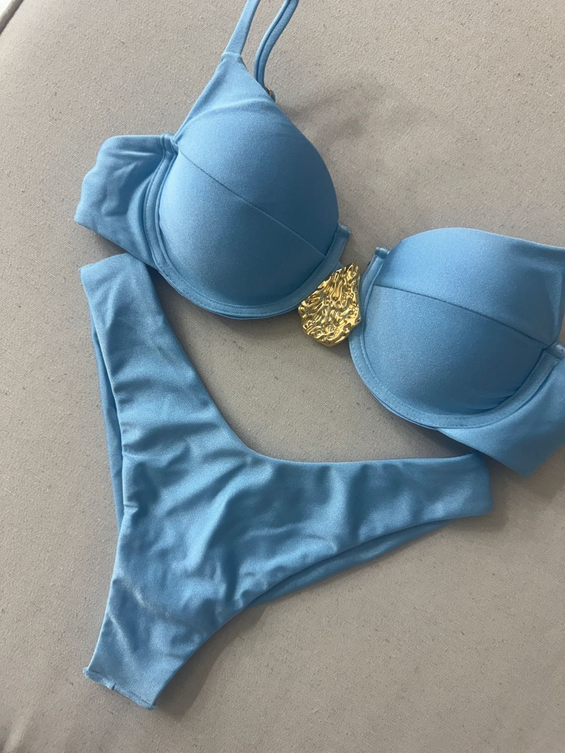 Aro Retrô-Orgânico com Asa Delta Fio Duplo - Azul Sky Aro Retrô-Orgânico com Asa Delta Fio Duplo - Azul Sky