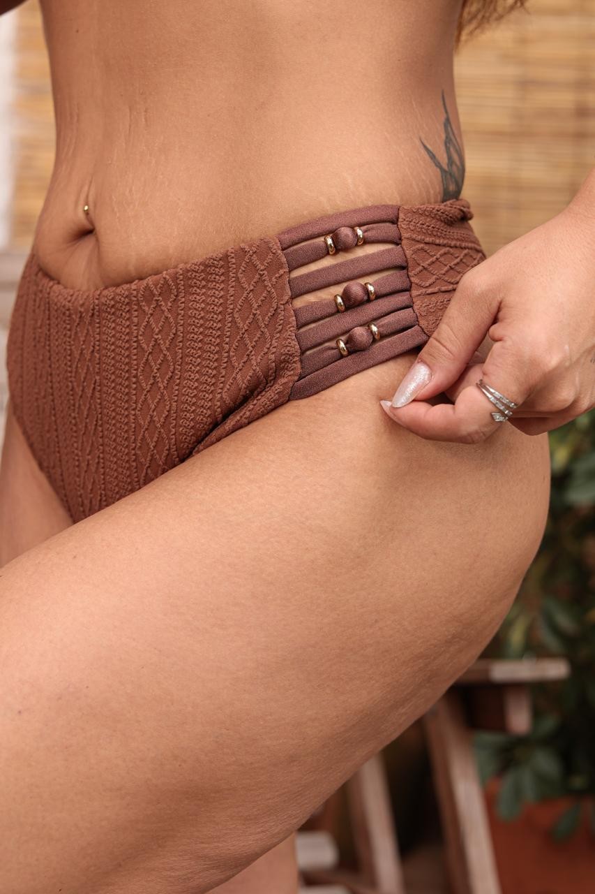 Aro Sofie com Calcinha Isa – Marrom Texturizado Aro Sofie com Calcinha Isa – Marrom Texturizado