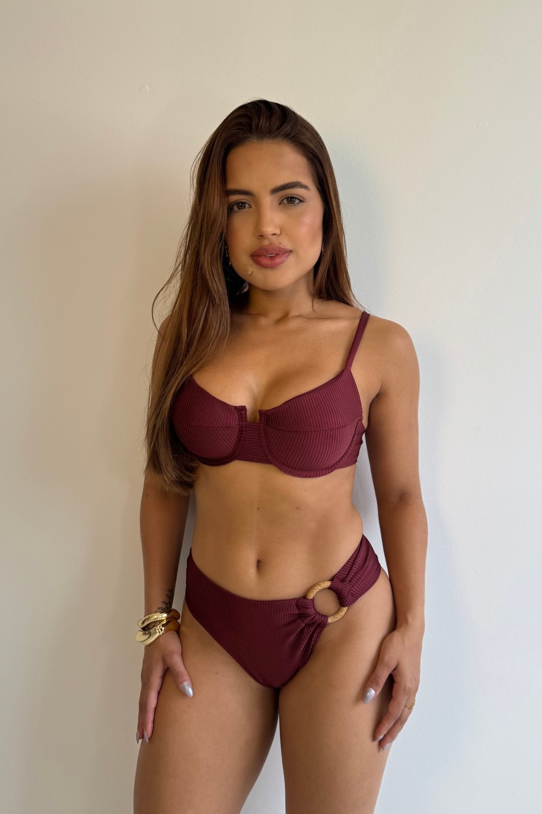 Aro Retrô com Calcinha Argola - Marsala Aro Retrô com Calcinha Argola - Marsala