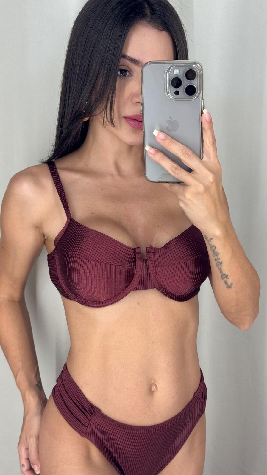 Conjunto Luiza com calcinha Borboleta (Marsala) Conjunto Luiza com calcinha Borboleta (Marsala)