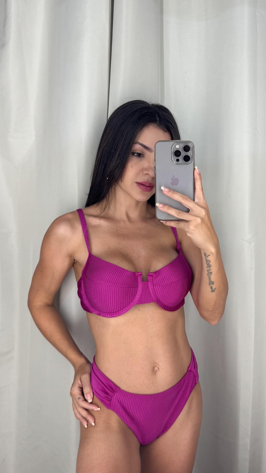 Conjunto Luiza com calcinha Borboleta (Fucsia) Conjunto Luiza com calcinha Borboleta (Fucsia)