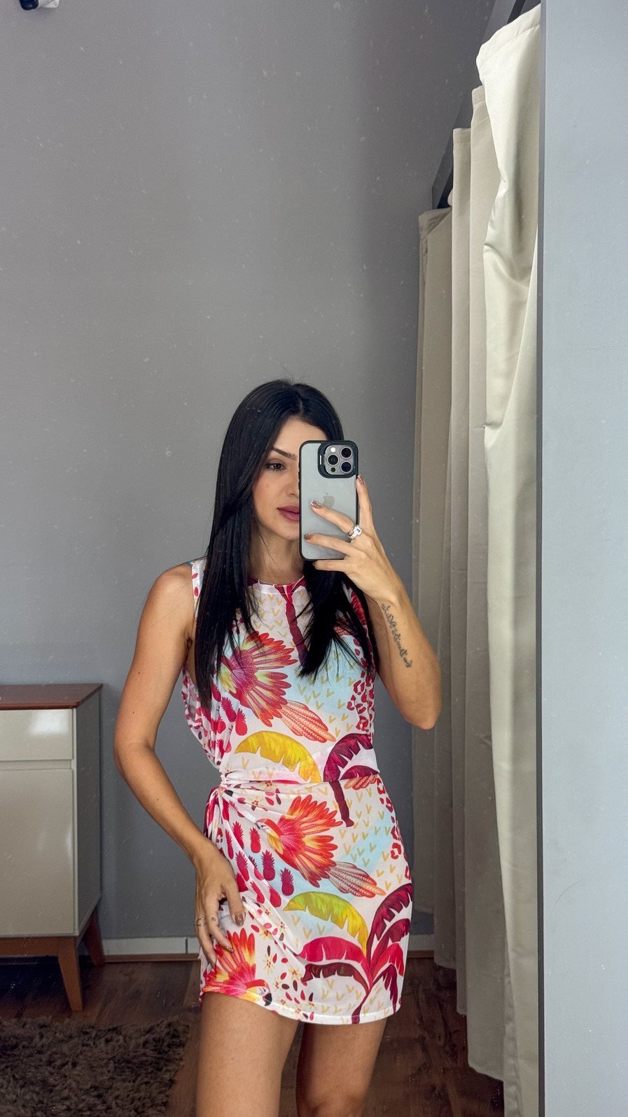 Saída Curta - Estampa de Pássaro Saída Curta - Estampa de Pássaro