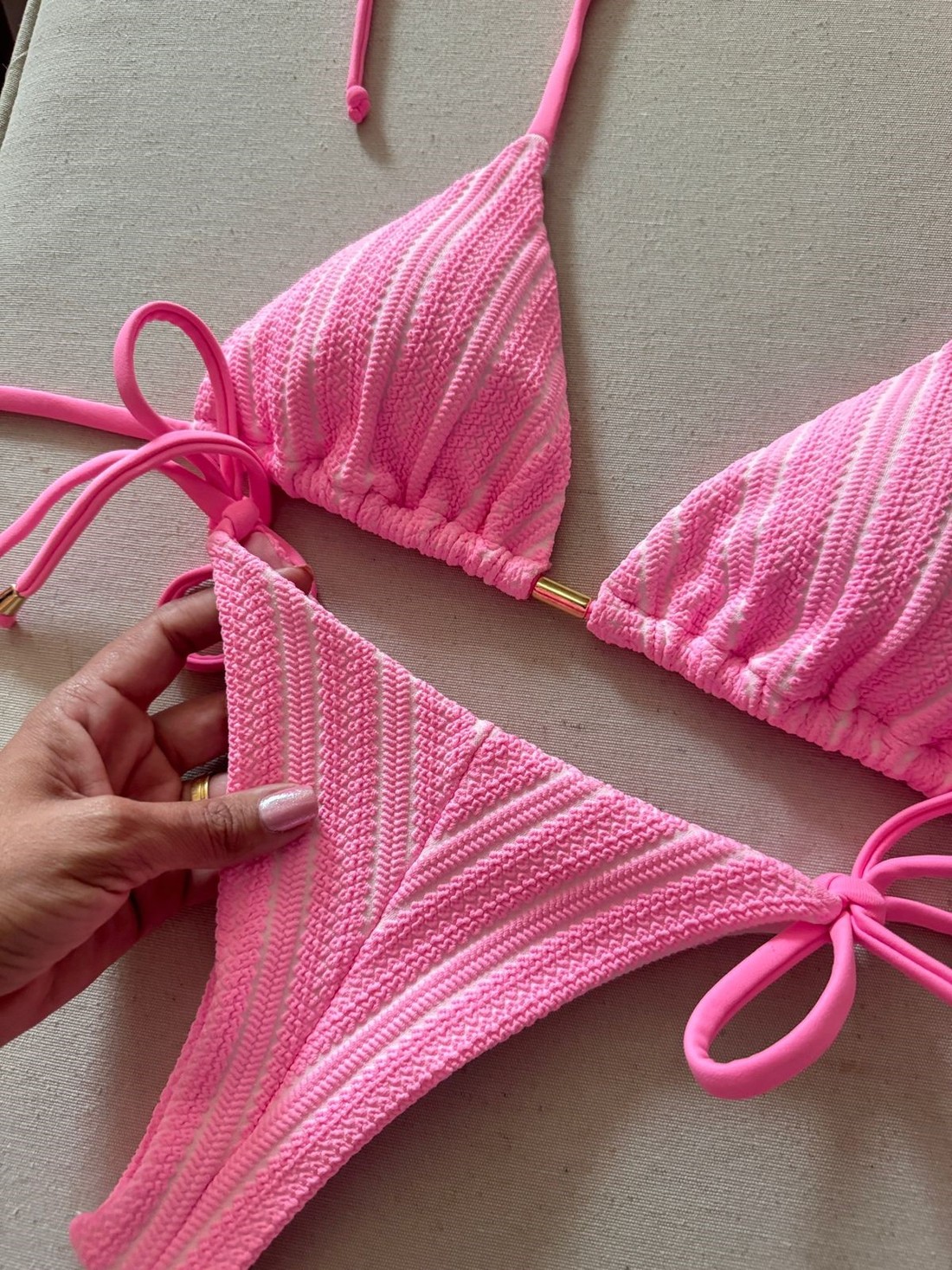 Cortininha com calcinha fio duplo lacinho Cortininha com calcinha fio duplo lacinho