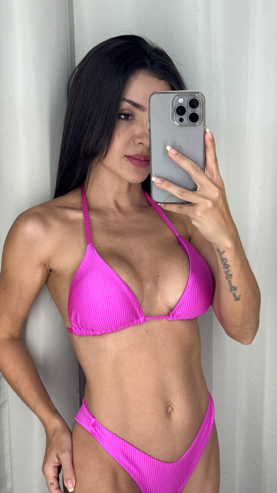 Cortininha com Asa Delta Texturizado - Bikini Cortininha com Asa Delta Texturizado - Bikini