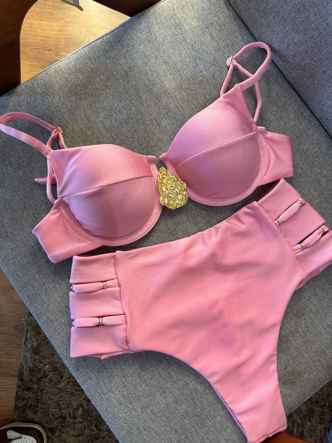 Aro Retrô-Orgânico com Hot Pants Luz Rosa - Ballerine