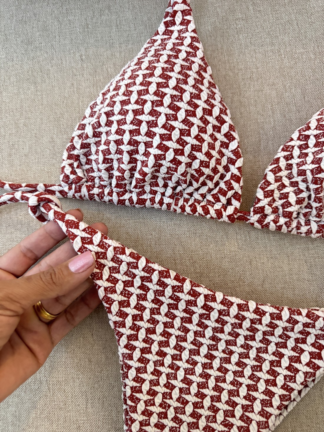 Cortininha com Calcinha lacinho fio duplo - Malte Marsala Cortininha com Calcinha lacinho fio duplo - Malte Marsala