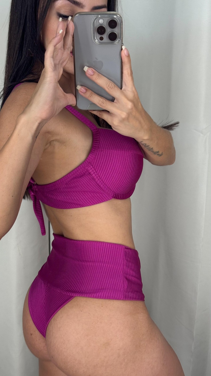 Conjunto Luiza com Hot Pants Cos Duplo - Fúcsia Conjunto Luiza com Hot Pants Cos Duplo - Fúcsia