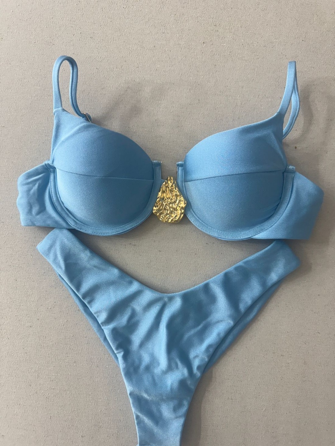 Aro Retrô-Orgânico com Asa Delta Fio Duplo - Azul Sky Aro Retrô-Orgânico com Asa Delta Fio Duplo - Azul Sky