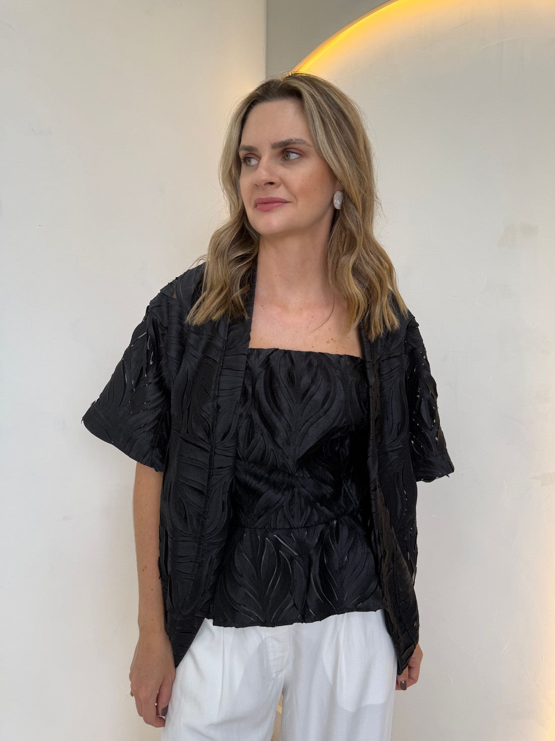 kimono de Tule Bordado Iara
