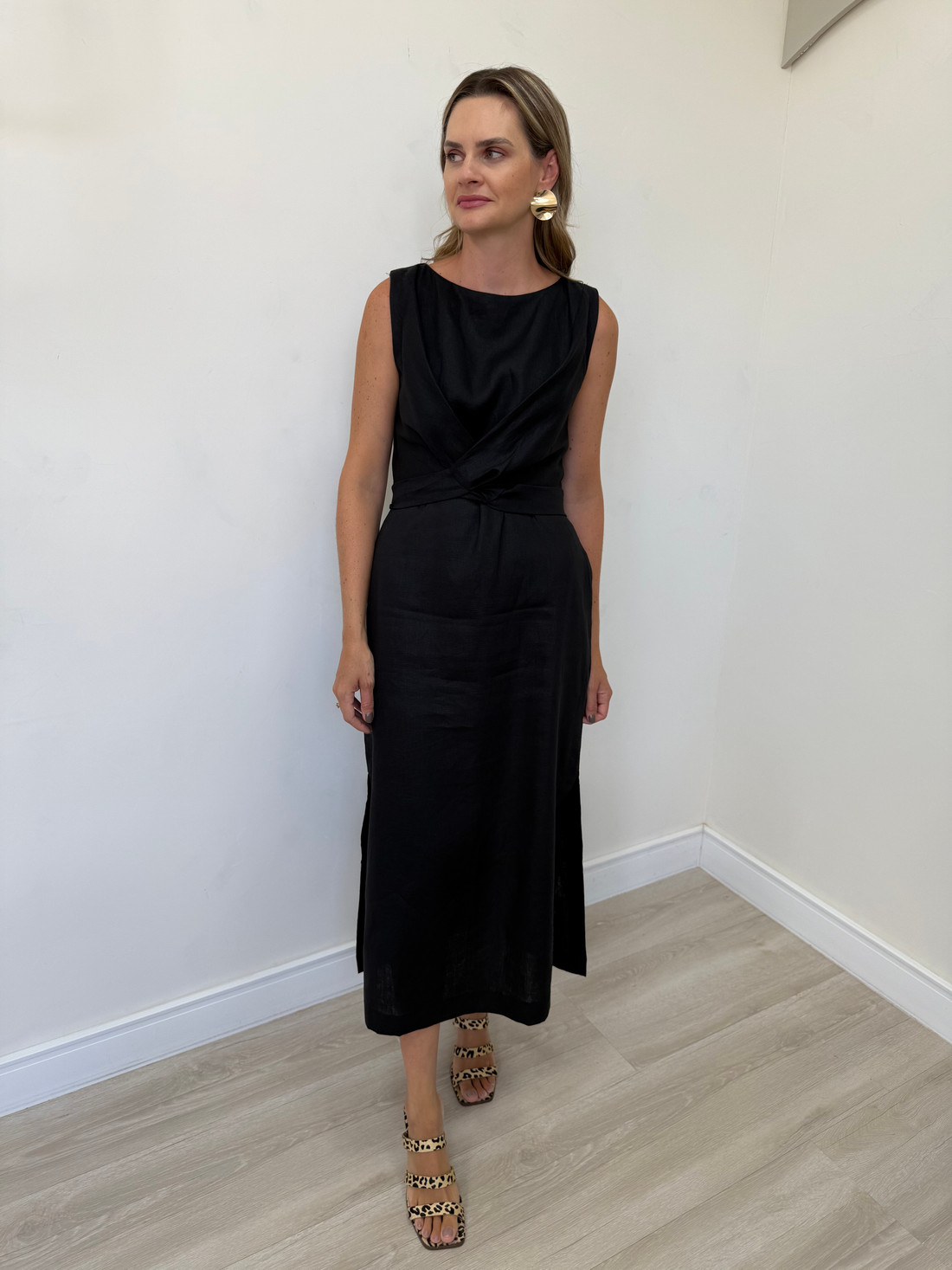 Vestido de Linho com Transpasse Louise Vestido de Linho com Transpasse Louise