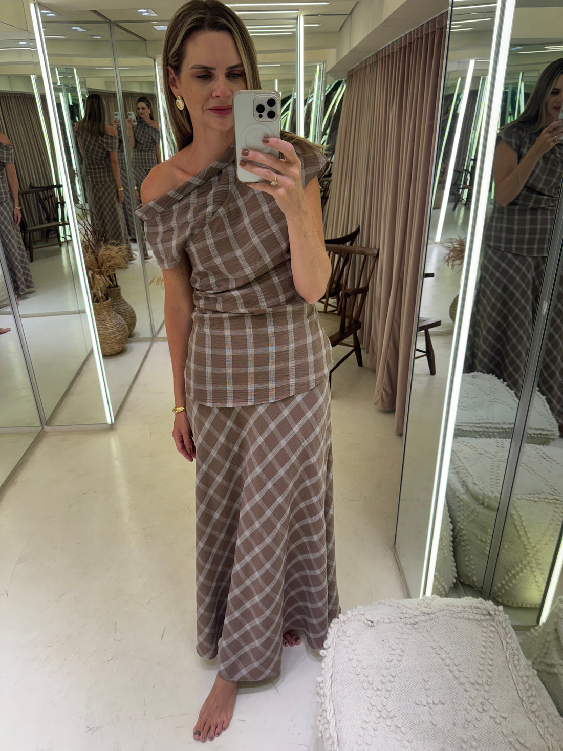 Blusa Xadrez Graziela Blusa Xadrez Graziela