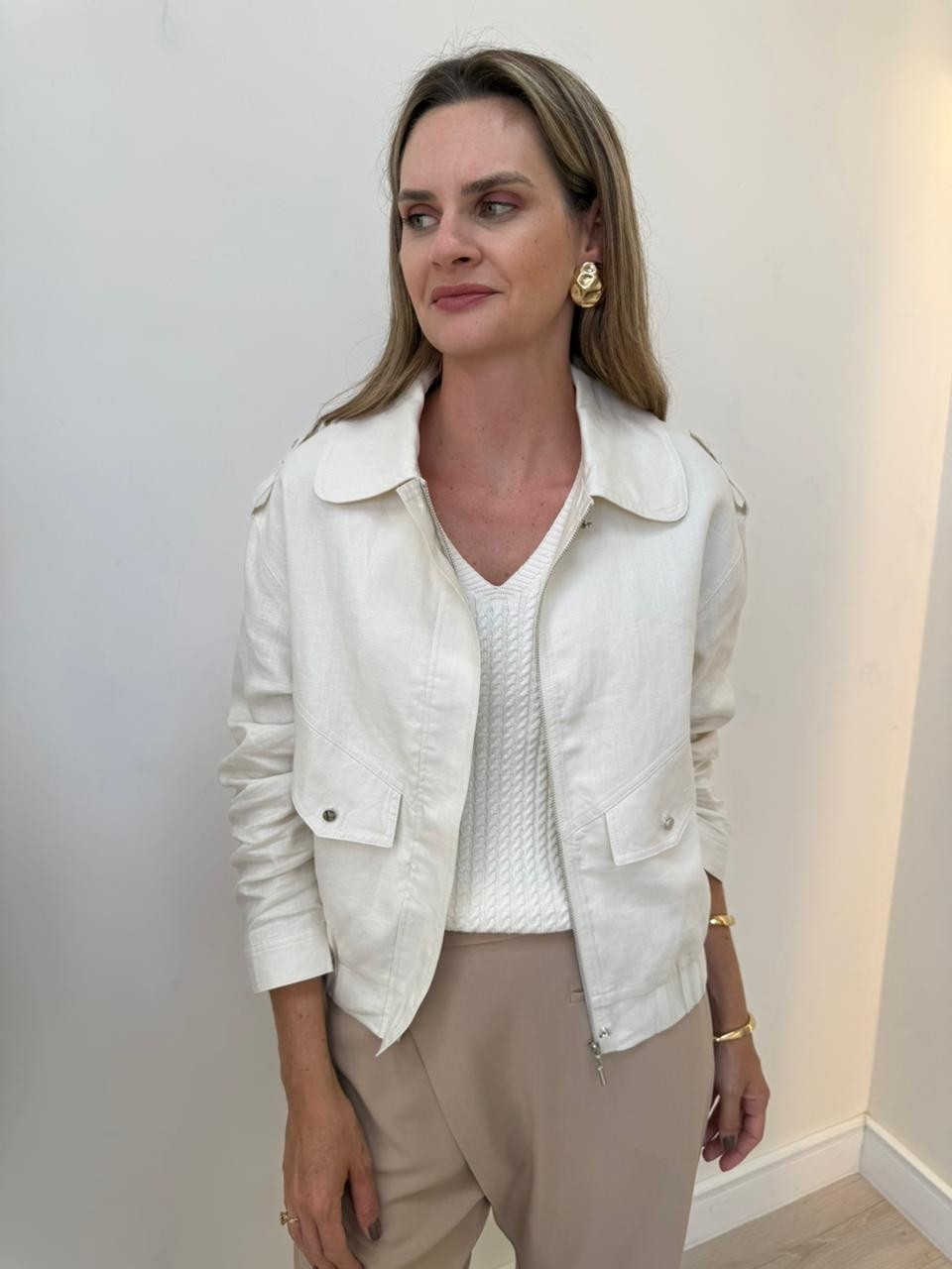 Jaqueta de Linho Adele Jaqueta de Linho Adele