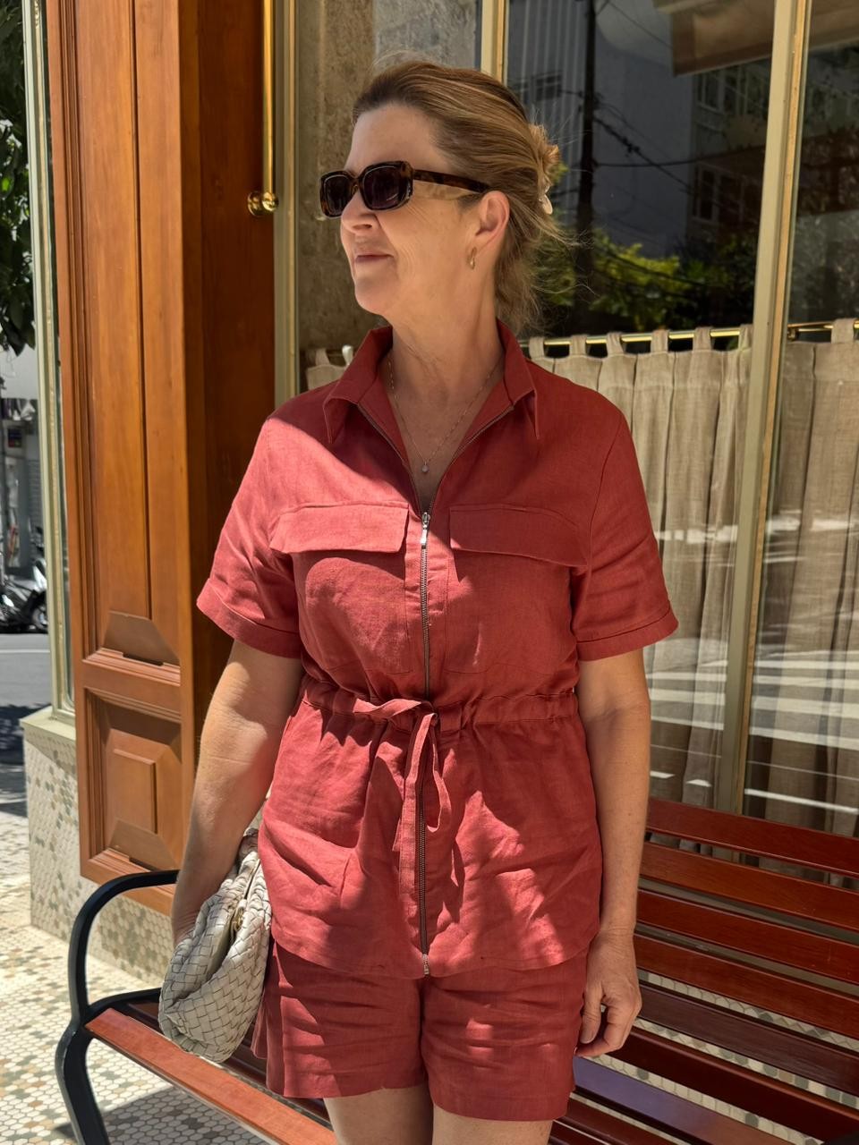 Camisa de Linho com Zíper Cecilia Camisa de Linho com Zíper Cecilia