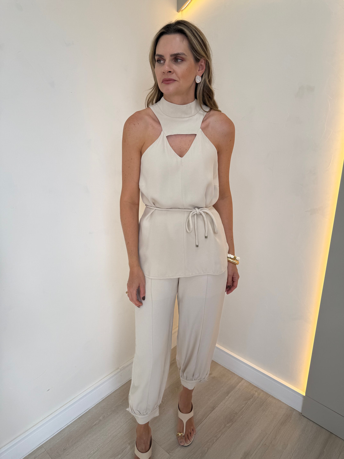 Calça Aladim em Crepe Victoria