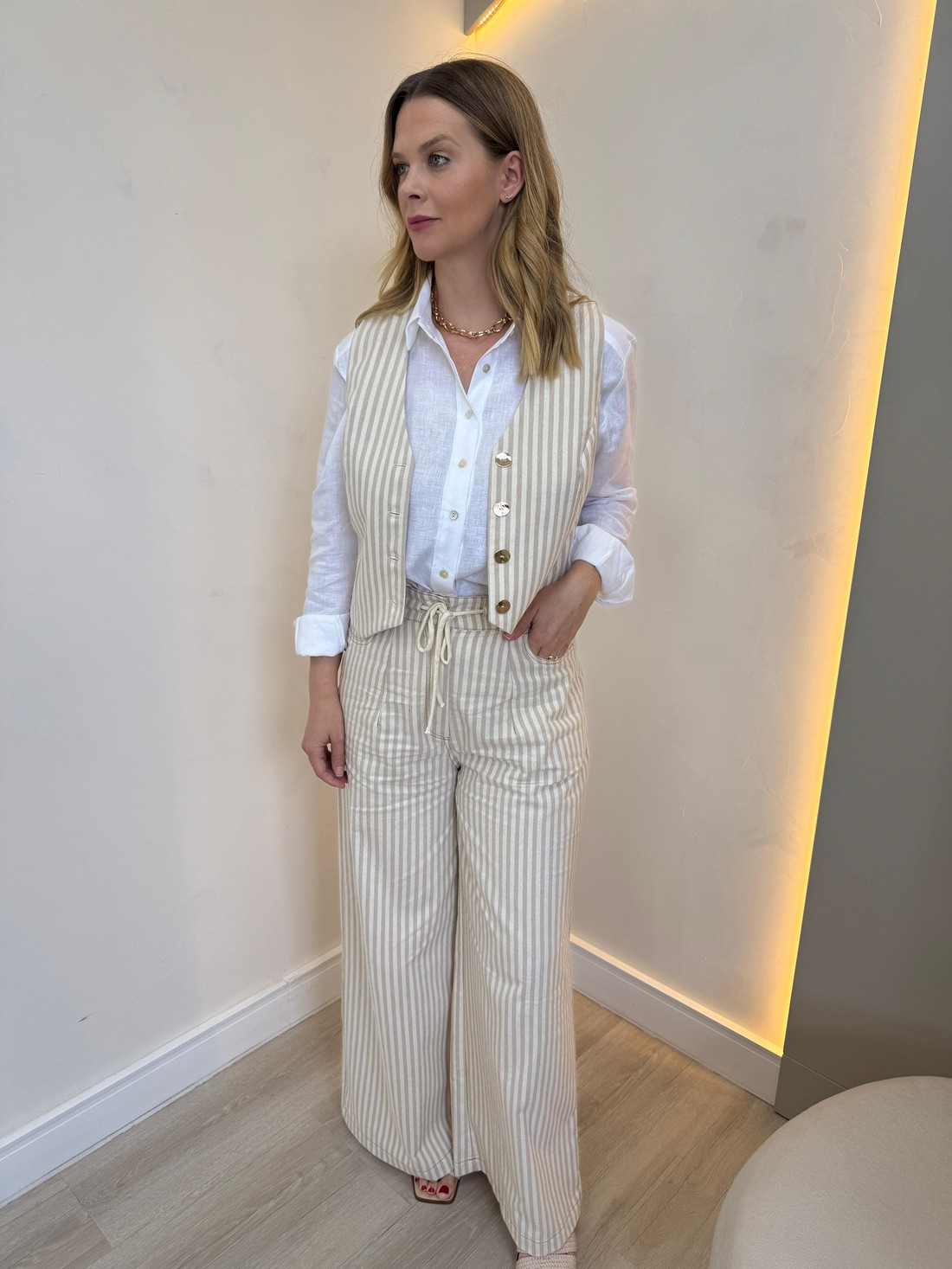 Calça Listrada Malia