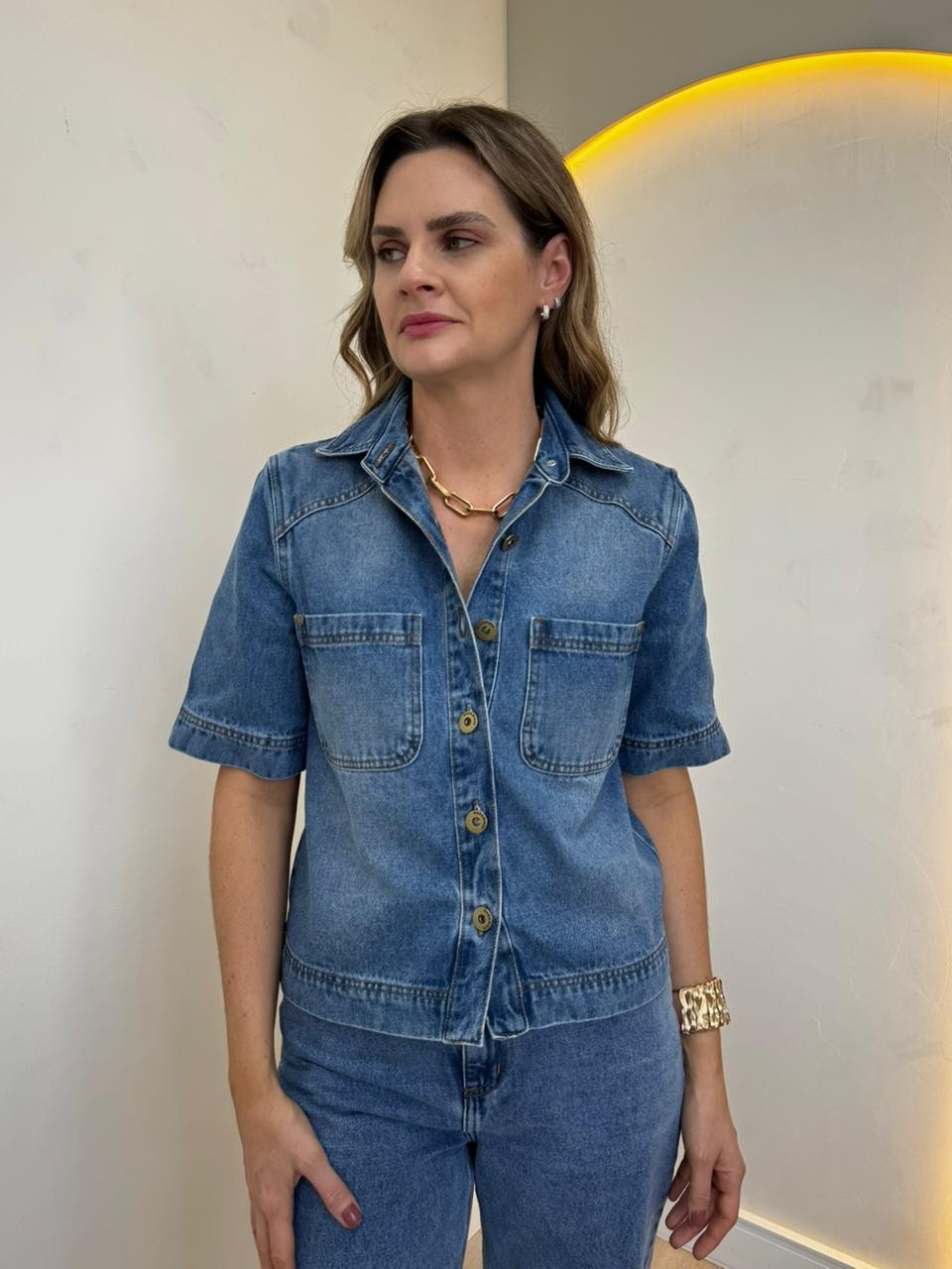 Camisa Jeans Natalie Camisa Jeans Natalie