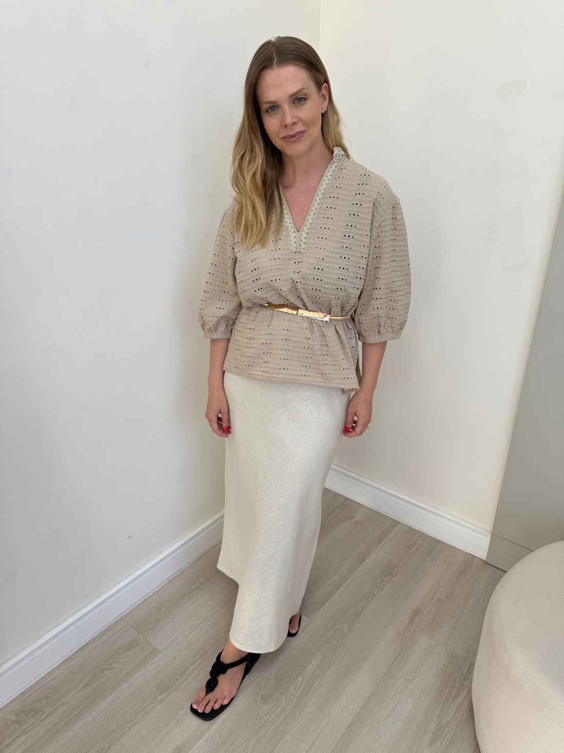 Saia em Rami Cora Saia em Rami Cora