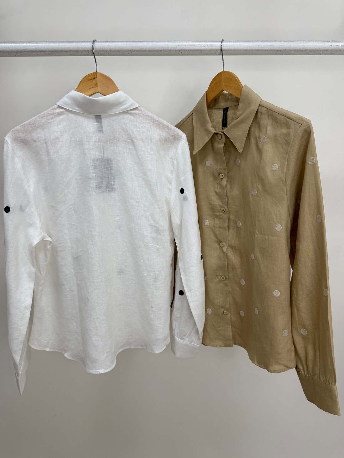 Camisa de Linho com Poá Amalia Camisa de Linho com Poá Amalia