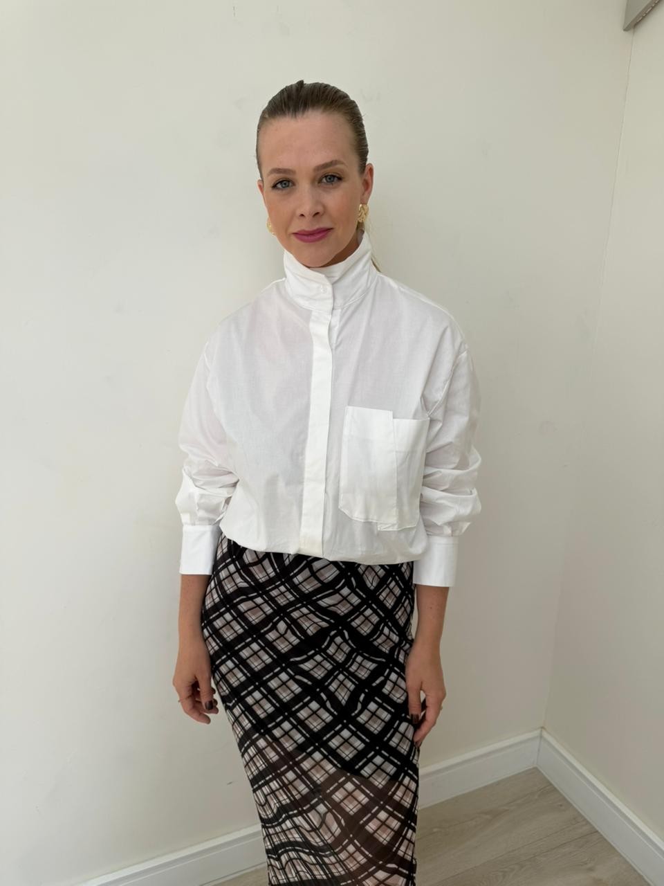 Camisa Gola Alta Antonella Camisa Gola Alta Antonella