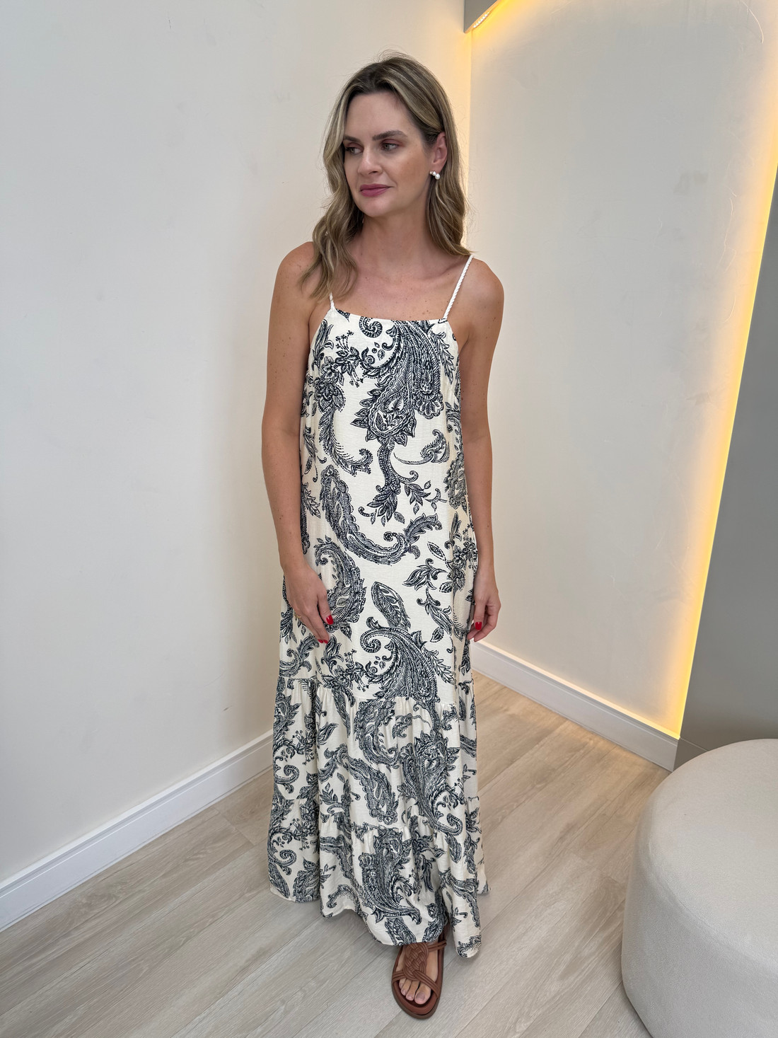 Vestido Estampado Gardênia Vestido Estampado Gardênia