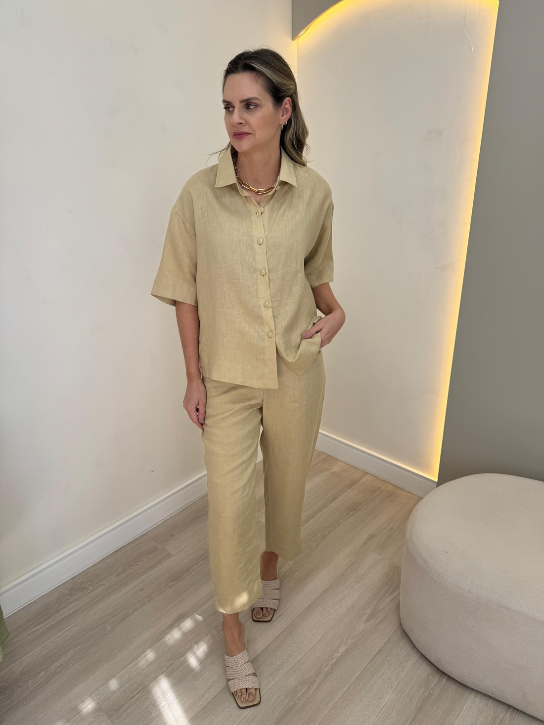 Camisa de Linho Selena Camisa de Linho Selena