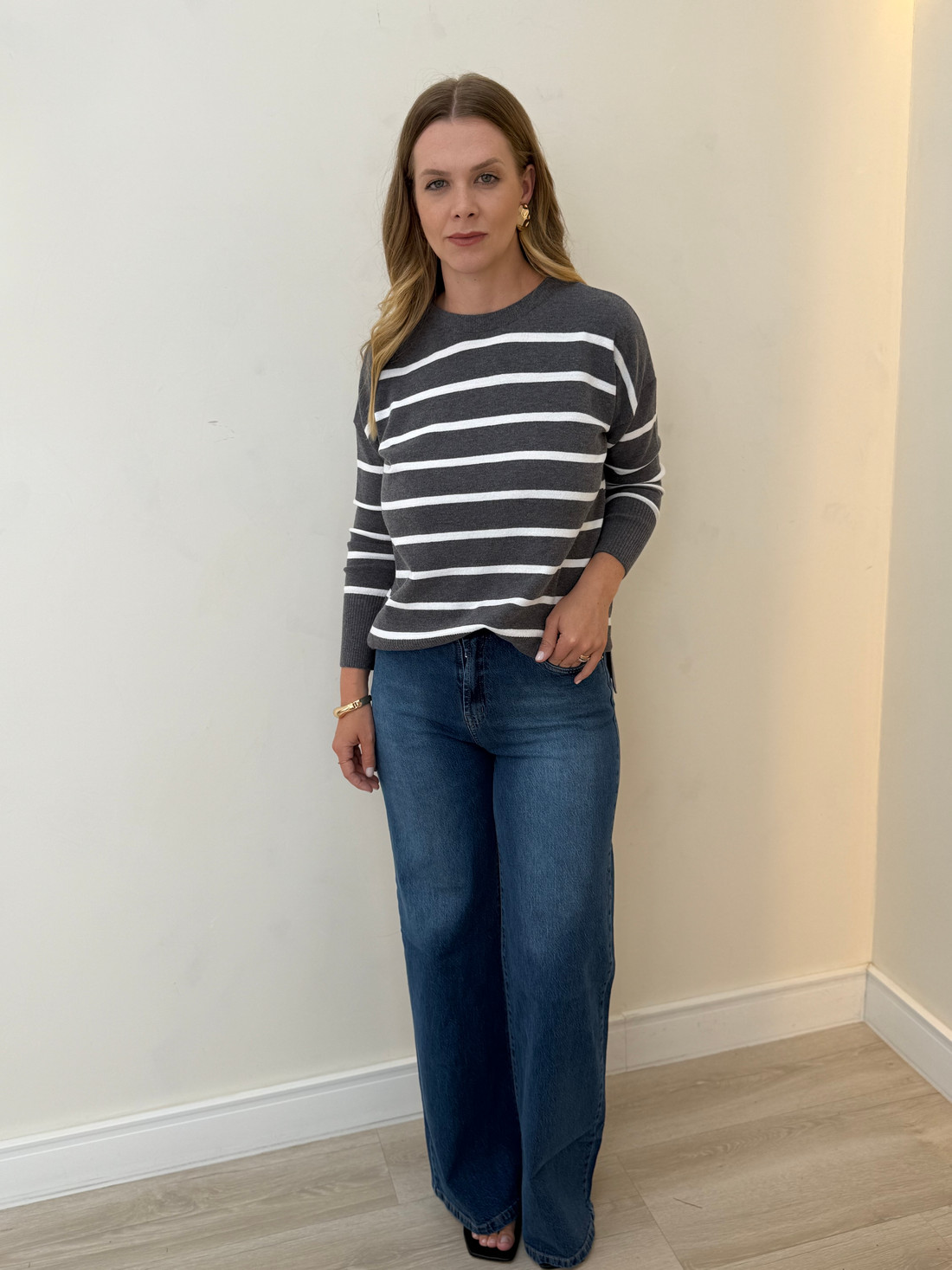 Blusa de Tricot Listrada Aspen