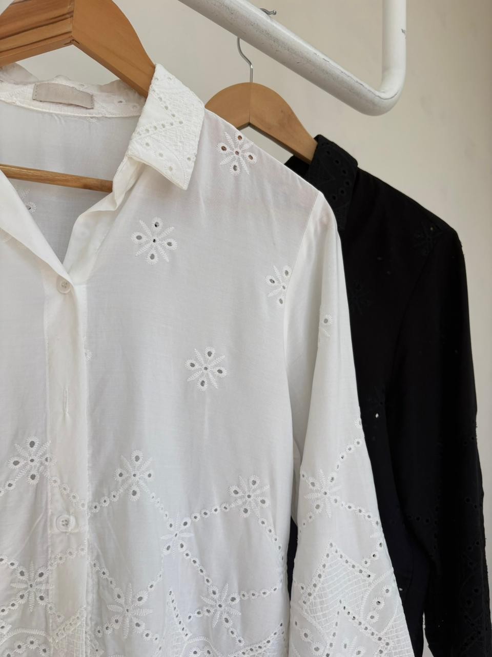 Camisa de Laise com Manga 7/8 Flora