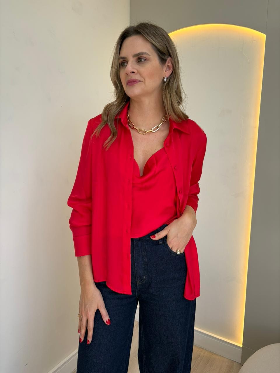 Camisa de Cetim Rory