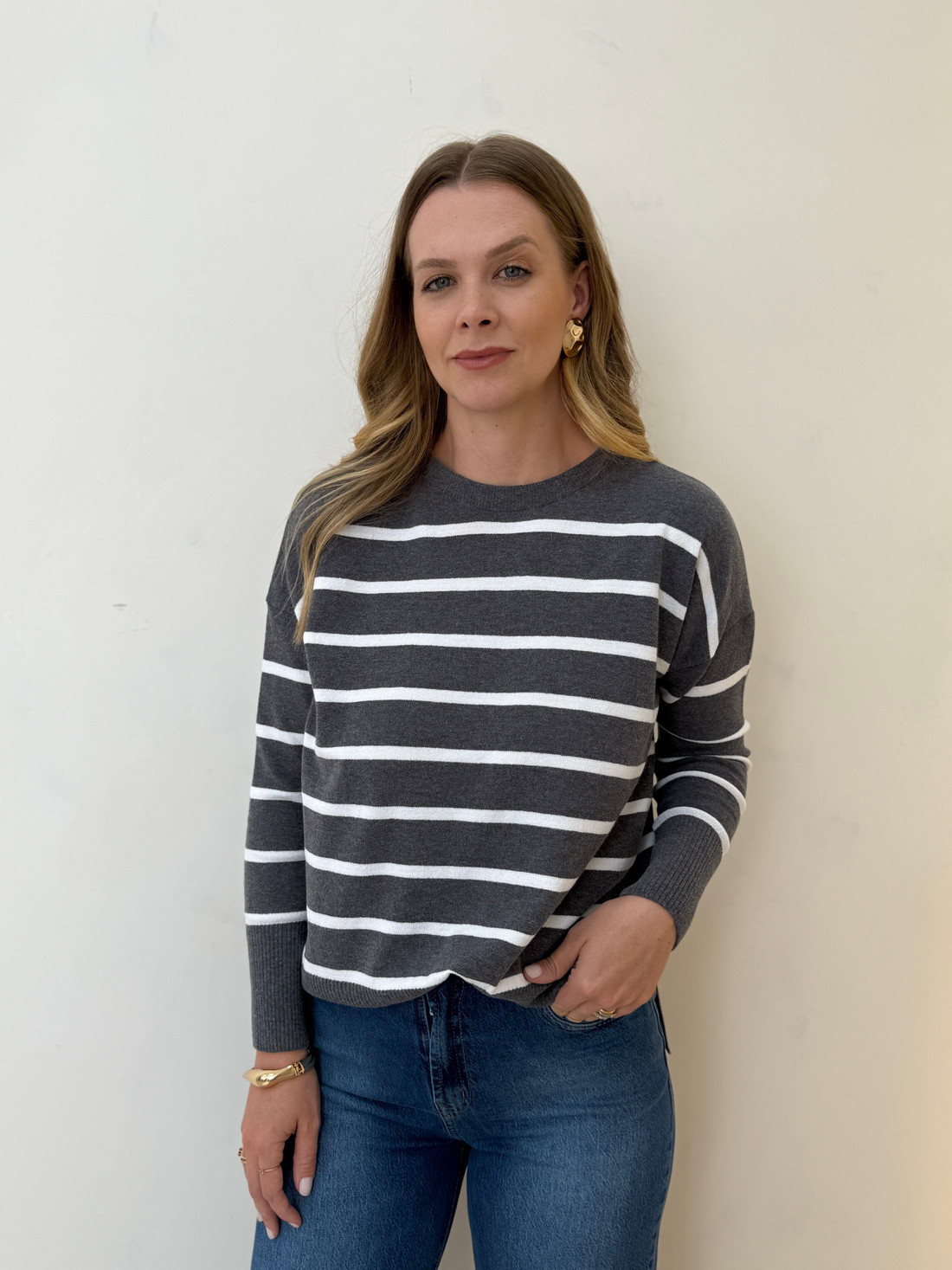 Blusa de Tricot Listrada Aspen