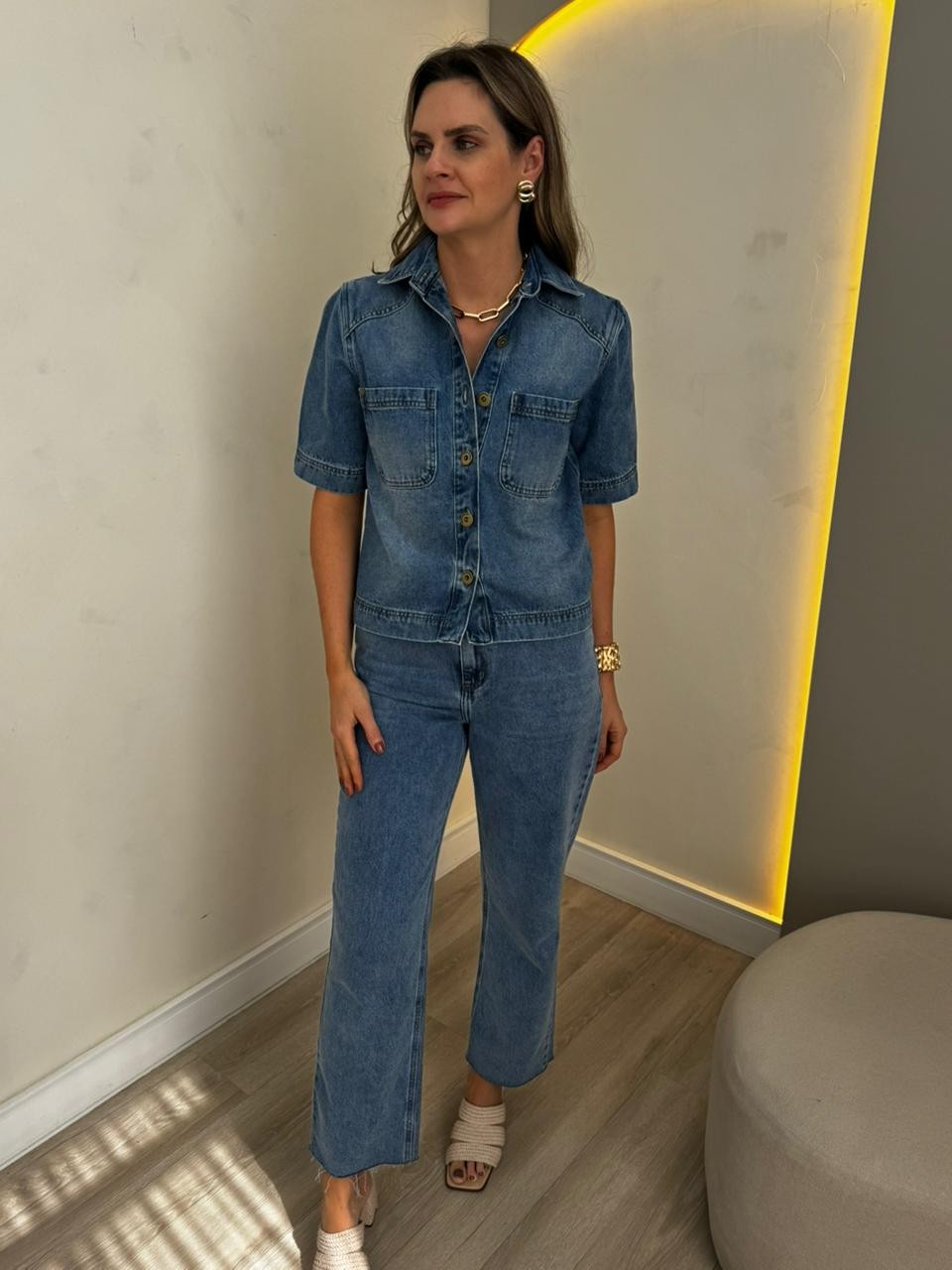Camisa Jeans Natalie Camisa Jeans Natalie